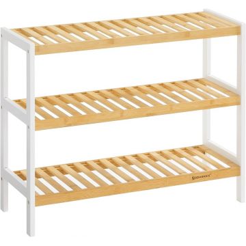 Raft de depozitare multifunctional Vasagle, 70x26x55 cm, bambus, natural