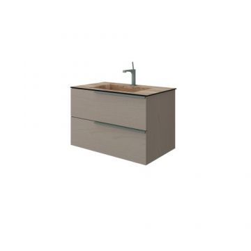 Set masca si lavoar Savinidue Oikos HPL Miele 81 cm - Dimensiune 81cm
