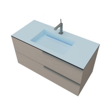 Set masca si lavoar Savinidue Oikos HPL Sky, 101 cm - Dimensiune 101 cm