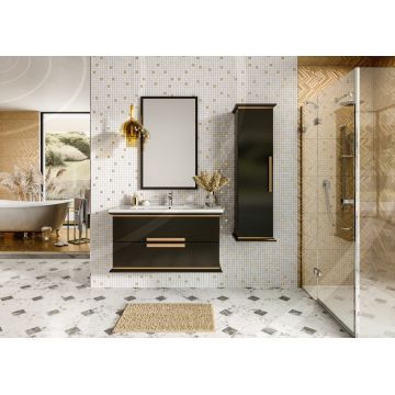 Set mobilier baie Hermes 800, Negru