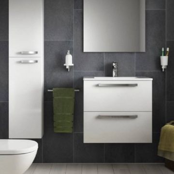 Set mobilier Ideal Standard Tempo - 80cm cu masca si lavoar, suspendat, alb - Dimensiune 80 cm