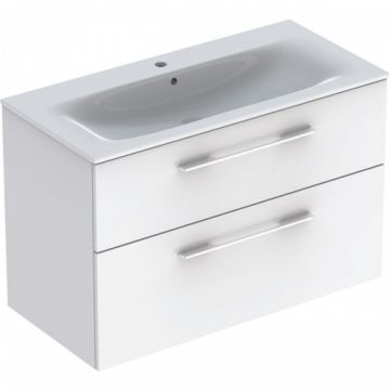 Set Mobilier + Lavoar 100 cm Alb Lucios Selnova SQ - Geberit