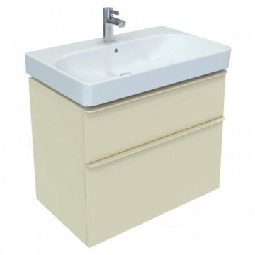 Set Mobilier Suspendat Smyle Cu Lavoar 90 cm, Gri Nisip - Geberit - Dimensiune 90 cm