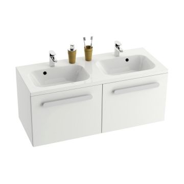 Dulap baza pentru lavoar dublu Ravak Concept Chrome SDU 1200  120x49x47cm  alb