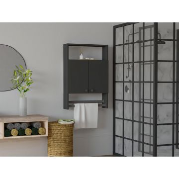 Dulap de baie Melo, Antracit, 60x87x15 cm Dulap de baie Melo, Antracit, 60x87x15 cm