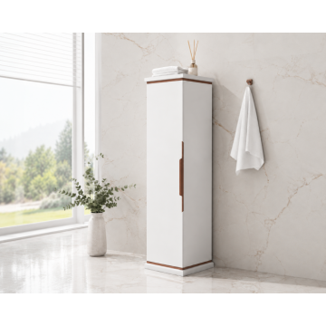 Dulap baie Hermes Alb 39x141x31 cm