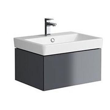 Dulap baie suspendat, 60 cm, pentru lavoar incastrabil, antracit, Cersanit Splendour Dulap baie suspendat, 60 cm, pentru lavoar incastrabil, antracit, Cersanit Splendour