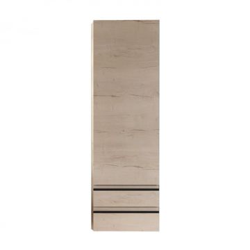Dulap baie suspendat stejar 146 cm cu 2 sertare si o usa KolpaSan Alexis