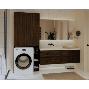 Dulap MS 2U Polite, 85x35X199 cm, Wenge