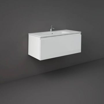 Mobilier pentru lavoar Rak, Joy-Uno 100 cm, suspendat, 1 sertar, alb