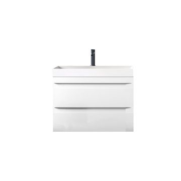 Set mobilier suspendat si lavoar Kolpasan Naomi 60 cm alb