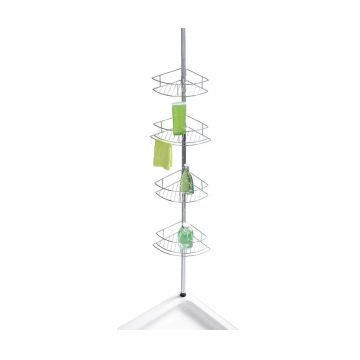 Etajera extensibila pentru baie Wenko, Dolcedo, inox, 31x23x65 cm - Wenko, Gri & Argintiu Etajera extensibila pentru baie Wenko, Dolcedo, inox, 31x23x65 cm - Wenko, Gri & Argintiu