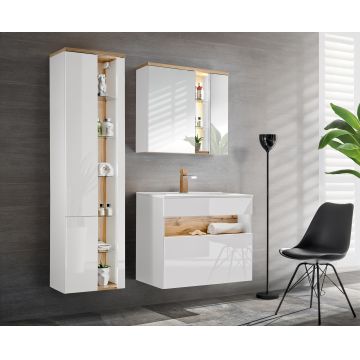 Set Mobilier pentru baie, 4 piese, Bahama White XL