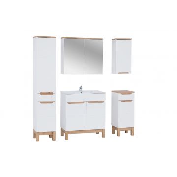 Set Mobilier pentru baie, 6 piese, Bali White XL