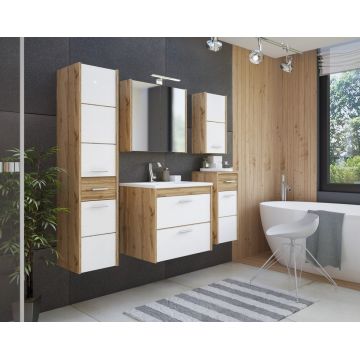 Set Mobilier pentru baie, 7 piese, Ibiza White Set Mobilier pentru baie, 7 piese, Ibiza White