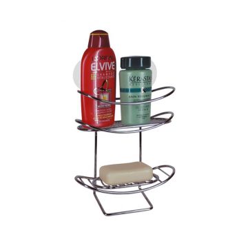 Suport accesorii de baie Star Fin - Artex, Gri & Argintiu Suport accesorii de baie Star Fin - Artex, Gri & Argintiu