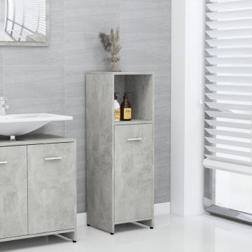 vidaXL Dulap de baie, gri beton, 30 x 30 x 95 cm, PAL