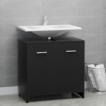vidaXL Dulap de baie, negru, 60 x 33 x 61 cm, PAL