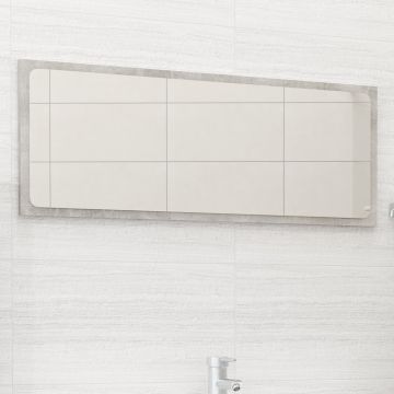 vidaXL Oglindă de baie, gri beton, 90x1,5x37 cm, PAL