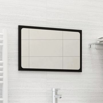 vidaXL Oglindă de baie, negru, 60x1,5x37 cm, PAL