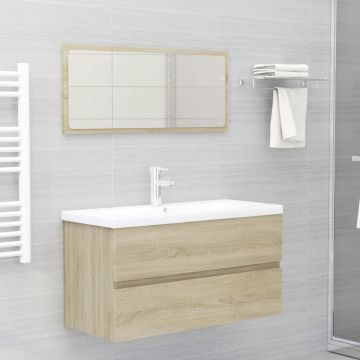 vidaXL Set mobilier de baie, 2 piese, stejar Sonoma, PAL vidaXL Set mobilier de baie, 2 piese, stejar Sonoma, PAL