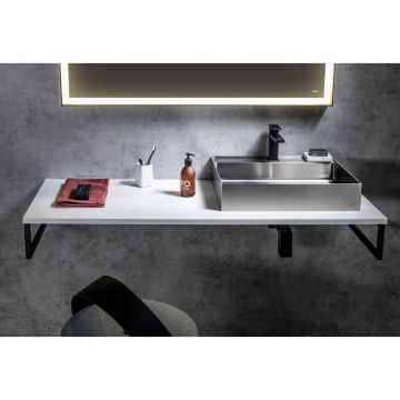 Blat sub chiuvetă alb 80x50 cm Plato – Sapho