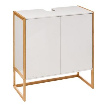 Cabină de baie Derfen din mdf în alb-Natural , 70x33x80cm