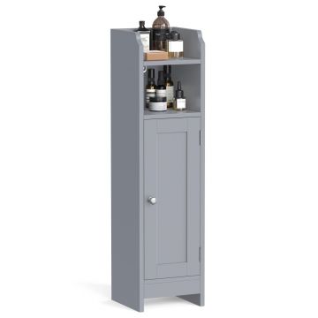 Dulap baie Vasagle, BBC310P36, Gri 20 x 18 x 80 cm