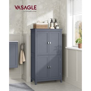 Dulap baie Vasagle Gri 60x30x110 cm