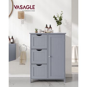 Dulap baie Vasagle Gri 60x30x81 cm