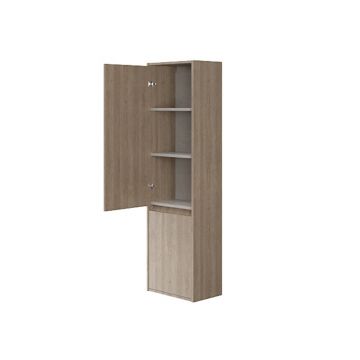 Dulap coloană Cersanit, Crea, cu două usi, 140 cm, stejar