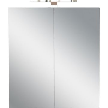 Dulap de baie gri antracit suspendat/cu oglindă 60x71 cm Arcena – Germania