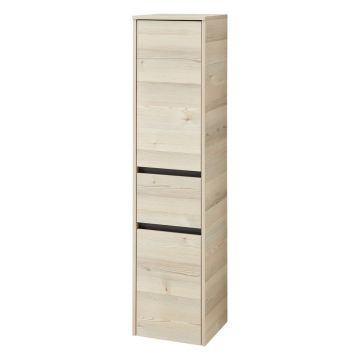 Dulap de baie în culoare naturală cu aspect de lemn de pin 146x35 cm Quickset 393 – Pelipal