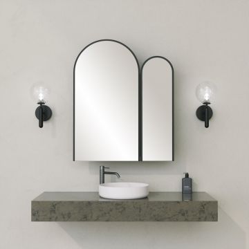 Dulap de baie, Neostill, Classe Cabinet, 12x45x50 cm, MDF , Negru
