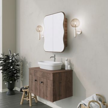 Dulap de baie, Neostill, Day Dream, 12x45x50 cm, 100% CARTON DURO, Maro