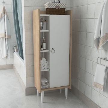 Dulap Pentru Baie LagomoodRuby Oak-Alb