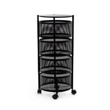 Etajera cu roti Robus, Homla, 34x75 cm, metal, negru