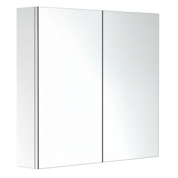HOMCOM Armară Oglindă Cadru din Oțel inoxidabil cu Depozitare Raft pentru Toaletă Baie dim. 60L x 12l x 55H cm | Aosom Romania