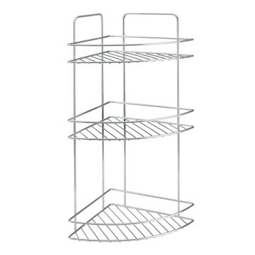 Raft pentru baie argintiu lucios din oțel Luxy – Metaltex