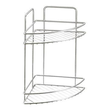 Raft pentru baie argintiu lucios din oțel Luxy – Metaltex