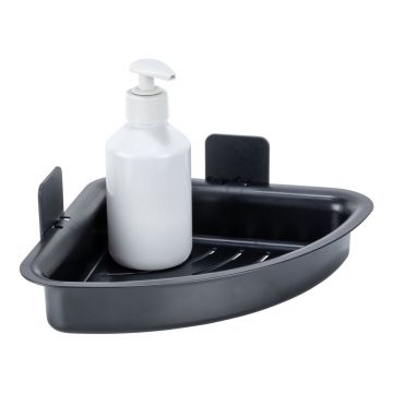 Raft pentru baie negru autoadeziv din plastic Parma – Allstar