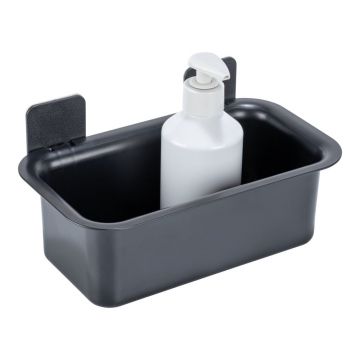 Raft pentru baie negru autoadeziv din plastic Parma – Allstar