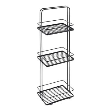 Raft pentru baie negru mat din oțel Lava – Metaltex