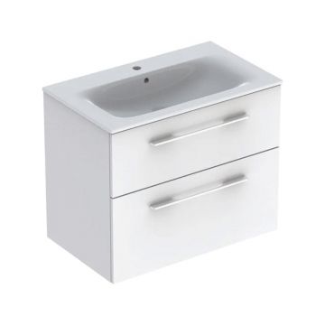 Set mobilier cu lavoar Selnova Square, Geberit, 80 cm, alb