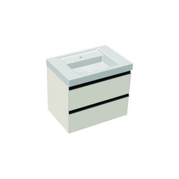 Set mobilier suspendat cu lavoar Kolpasan, Harmony 70, cu 2 sertare, light grey