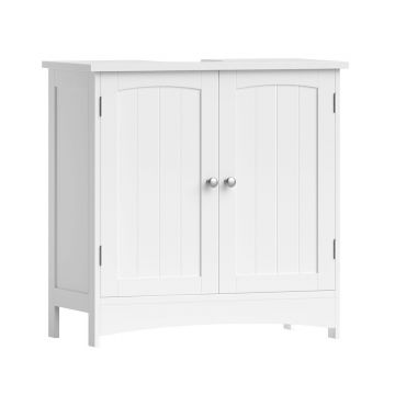 Dulap baie, Artool, placa MDF, 2 rafturi interioare, 2 usi, alb, 60x30x60 cm