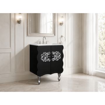 Masca baie cu lavoar Temptation Negru 66x90x47 cm
