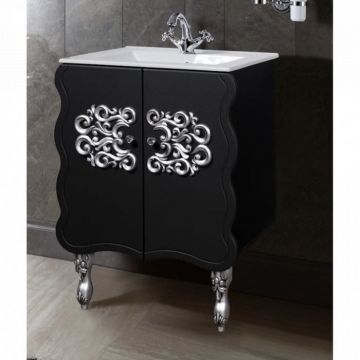 Masca baie cu lavoar Temptation Negru 66x90x47 cm