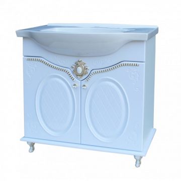 Masca baie + lavoar Josephine, 81x91x55cm, Aur