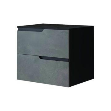 Mobilier cu blat pentru lavoar 60 cm, gri urban, Fluminia Bari
